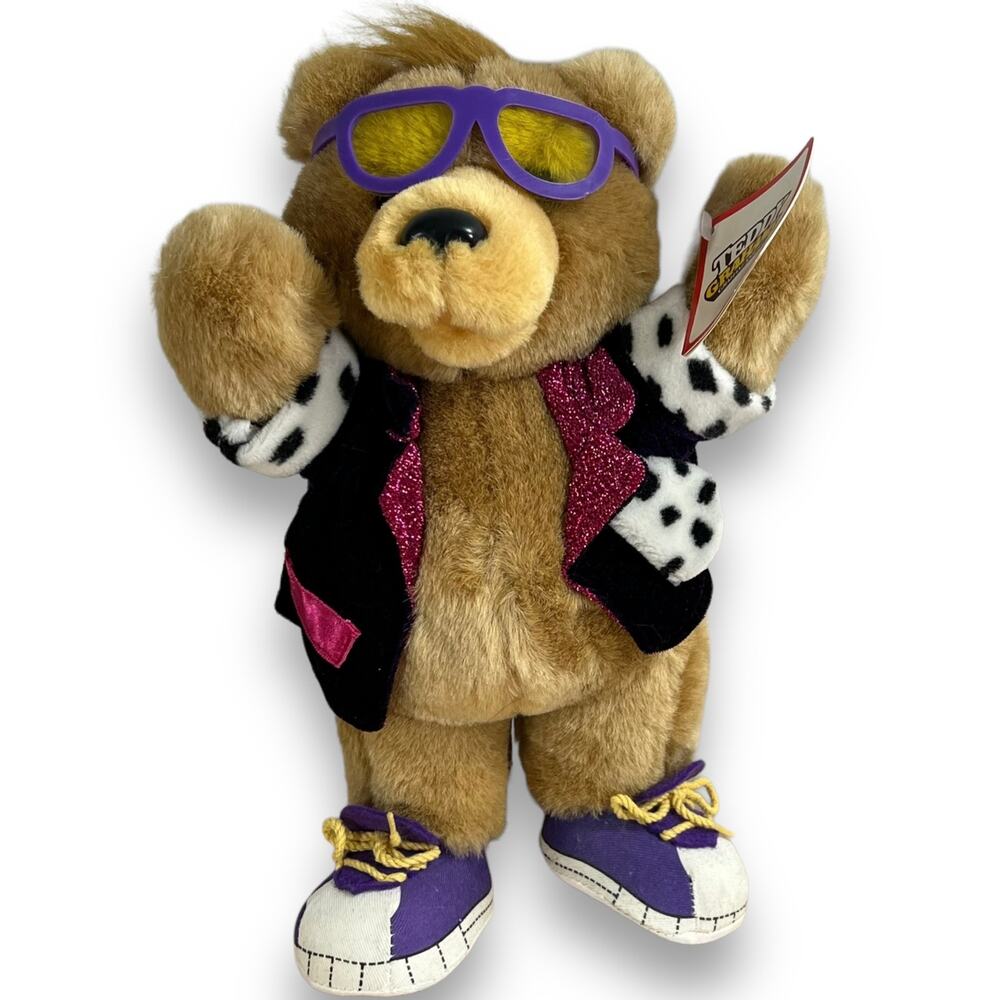 Nabisco Teddy Grahams Rock N Roll Bear Plush Applause Vintage 1990s NWT